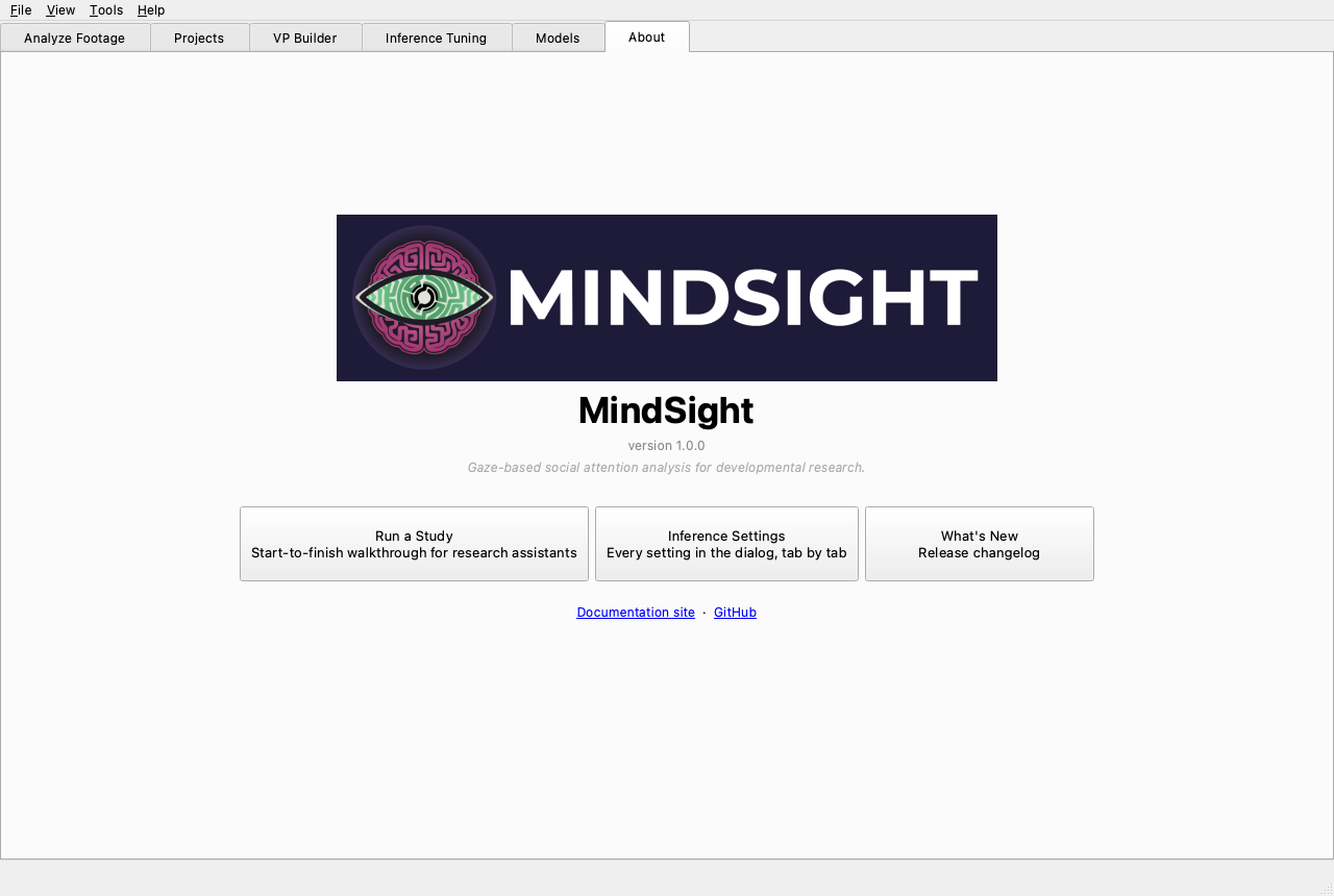 The About tab hero: logo, version, and the guide cards, light theme
