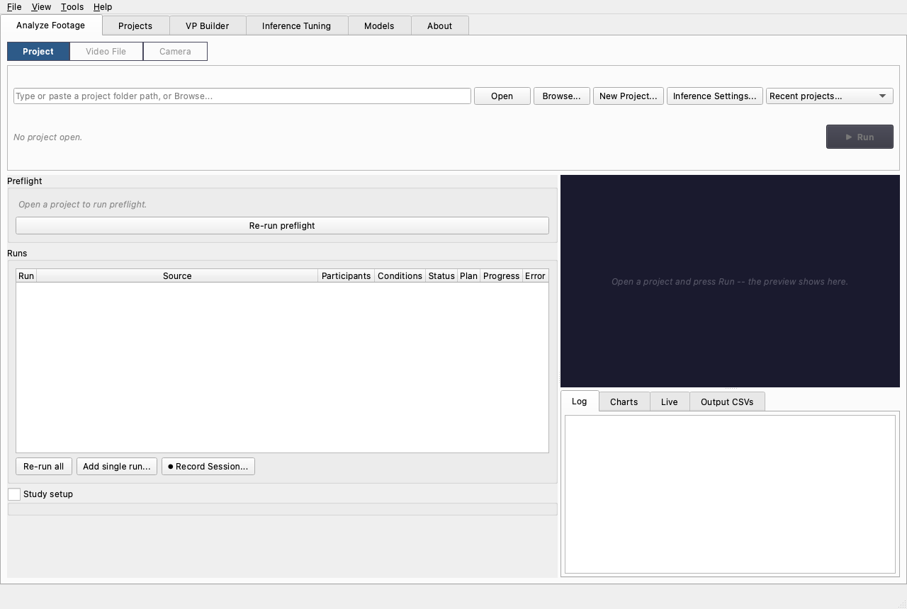 The Analyze Footage window in the light theme
