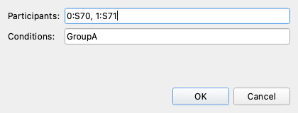 Editing a run's participants and conditions